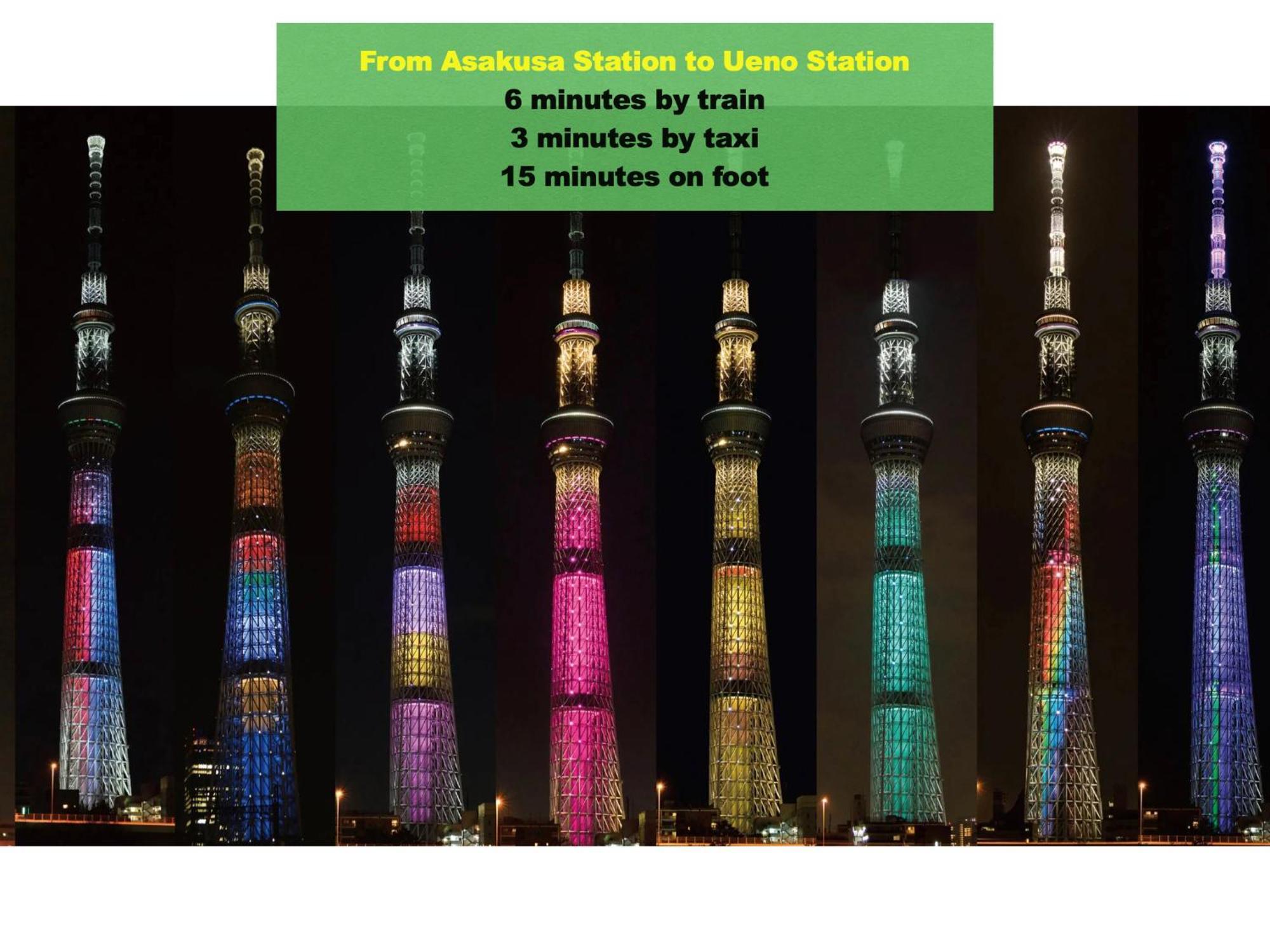 Апартаменты 浅草寺3分 浅草駅6分 寝室+リビング2-4人 スカイツリービュー 駅近 成田空港&羽田空港直通 Токио Экстерьер фото